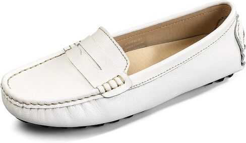 Artisure Women's Classic Comfort Leather Penny Loafers Casual Slip-Ons Lightweight Walking Flats Driving Mocs Boat Shoes in Saudi Arabia