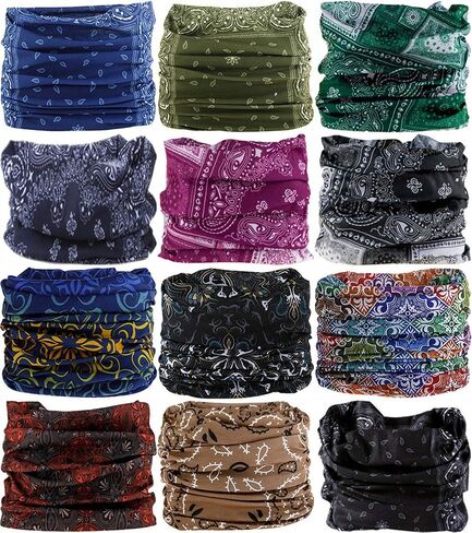 VANCROWN Neck Gaiter Headband Headwear Head Wrap Face Mask Magic Scarf Bandana for Men and Women in Kuwait
