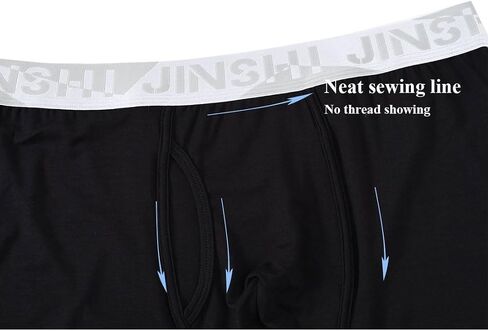 JINSHI Mens Long Leg Bamboo Rayon Boxer Briefs Underwear Multipack in Kuwait