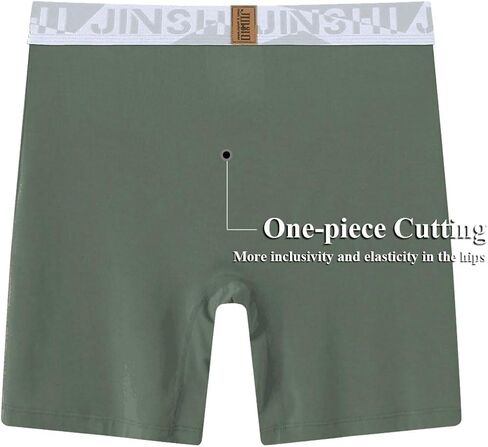 JINSHI Mens Long Leg Bamboo Rayon Boxer Briefs Underwear Multipack in Kuwait