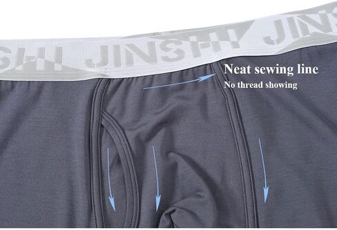 JINSHI Mens Long Leg Bamboo Rayon Boxer Briefs Underwear Multipack in Saudi Arabia