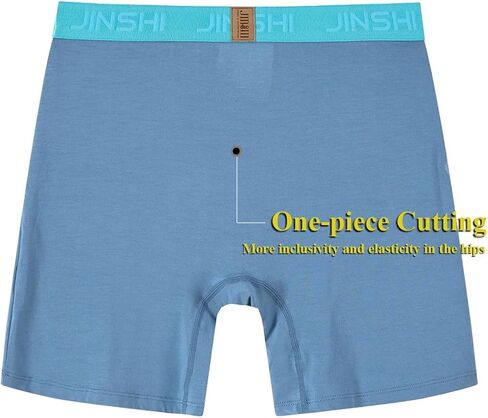 JINSHI Mens Long Leg Bamboo Rayon Boxer Briefs Underwear Multipack in Saudi Arabia