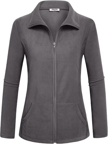 Hibelle Women's Outdoor Full-Zip Thermal Fleece Jacket with Pockets in Saudi Arabia
