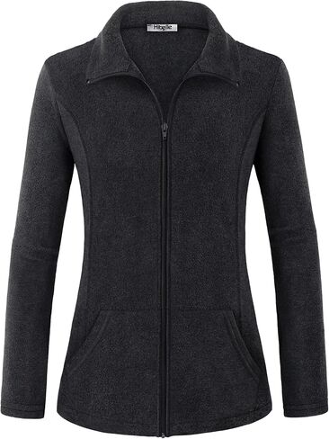Hibelle Women's Outdoor Full-Zip Thermal Fleece Jacket with Pockets in Saudi Arabia