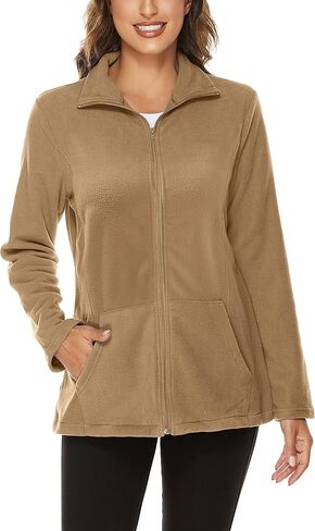 Hibelle Women's Outdoor Full-Zip Thermal Fleece Jacket with Pockets in Saudi Arabia