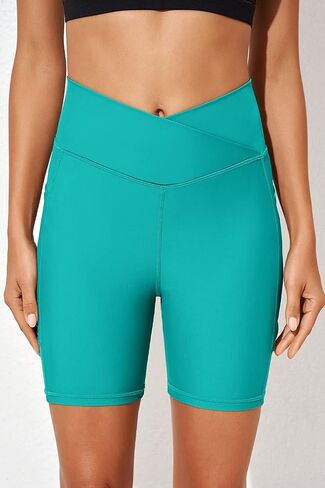 Aleumdr 5" Swim Shorts for Women High Waisted Tummy Control Board Shorts Swim Bottoms with Pockets UPF 50+ in Saudi Arabia