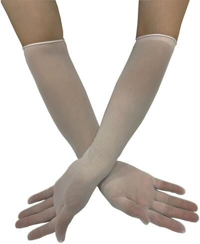 TAIKMD Women Mesh See Through Evening Gloves Opera Length Glove Mittens in Saudi Arabia