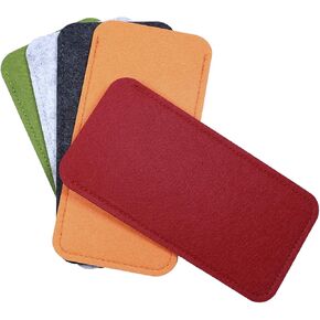 Shapenty 5 Colors Portable Felt Eyeglass Pouch Case Reading Glasses Bag Soft Slip In Sunglasses Holder Sleeve for Eye Glasses Protection and Travel Storage, 5PCS in Saudi Arabia