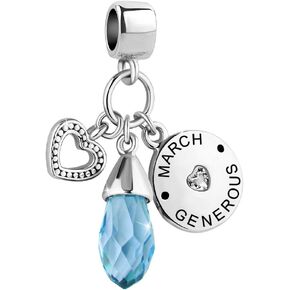 سحر جوهرة ميلاد مقلد لقلب الحب لعيد ميلاد ديسمبر من LovelyJewelry للأساور