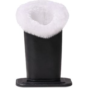 MoKo Eyeglasses Holder, Modern Velvet Plush Lined PU Leather Household Magnetic Holder Protective Anti-Scratch Stand Case