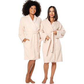 PAMUKTAN 100% Organic Turkish Cotton Bathrobe Towel Robe - Terry Cloth Spa Robe Lightweight Absorbent Shower Robe in Saudi Arabia