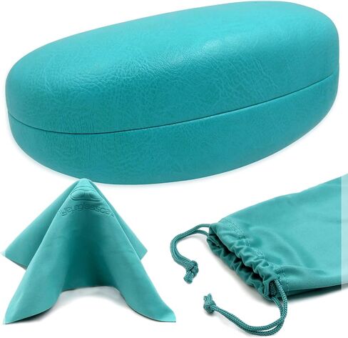 MyEyeglassCase® Large Hard Sunglasses Case | fits Large to Extra Large curved Sunglasses, with microfiber cloth in Kuwait