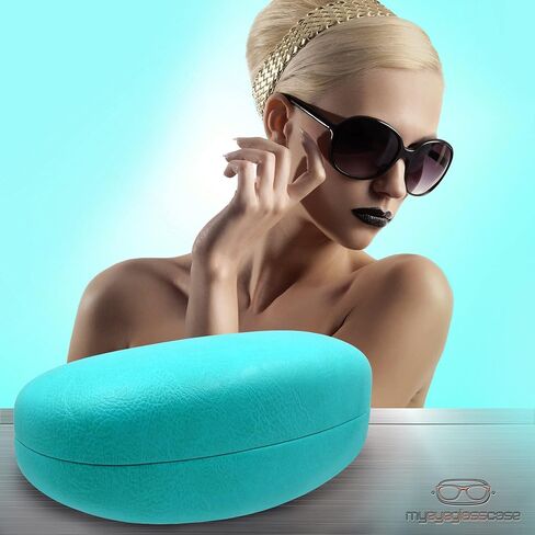 MyEyeglassCase® Large Hard Sunglasses Case | fits Large to Extra Large curved Sunglasses, with microfiber cloth in Kuwait