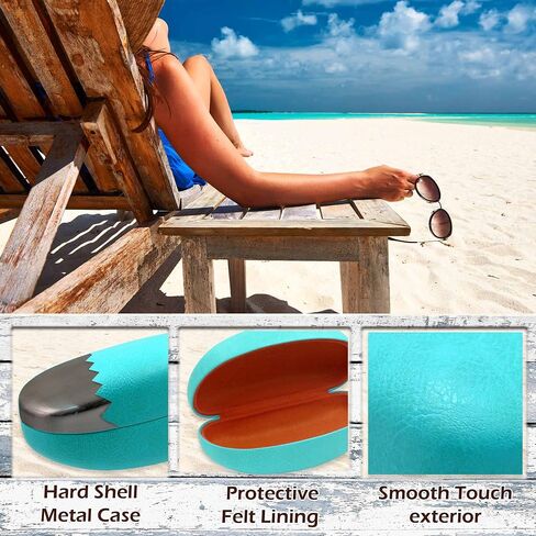 MyEyeglassCase® Large Hard Sunglasses Case | fits Large to Extra Large curved Sunglasses, with microfiber cloth in Kuwait