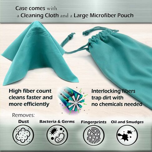 MyEyeglassCase® Large Hard Sunglasses Case | fits Large to Extra Large curved Sunglasses, with microfiber cloth in Kuwait