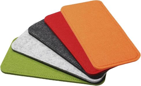 Shapenty 5 Colors Portable Felt Eyeglass Pouch Case Reading Glasses Bag Soft Slip In Sunglasses Holder Sleeve for Eye Glasses Protection and Travel Storage, 5PCS in Saudi Arabia