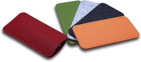 Shapenty 5 Colors Portable Felt Eyeglass Pouch Case Reading Glasses Bag Soft Slip In Sunglasses Holder Sleeve for Eye Glasses Protection and Travel Storage, 5PCS in Saudi Arabia