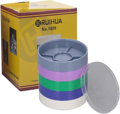 صندوق تخزين اجزاء الساعة من وينتيجدي، 5 طبقات لاصلاح الساعات واجزاء الساعات الملونة صندوق تخزين ادوات الساعات لاجزاء الساعة والمكونات اللولبية (دائري) in Kuwait