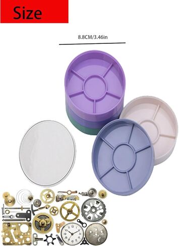 صندوق تخزين اجزاء الساعة من وينتيجدي، 5 طبقات لاصلاح الساعات واجزاء الساعات الملونة صندوق تخزين ادوات الساعات لاجزاء الساعة والمكونات اللولبية (دائري) in Kuwait