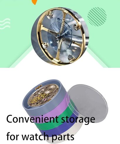 صندوق تخزين اجزاء الساعة من وينتيجدي، 5 طبقات لاصلاح الساعات واجزاء الساعات الملونة صندوق تخزين ادوات الساعات لاجزاء الساعة والمكونات اللولبية (دائري) in Kuwait