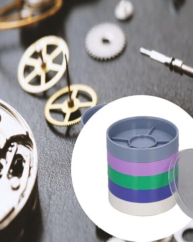 صندوق تخزين اجزاء الساعة من وينتيجدي، 5 طبقات لاصلاح الساعات واجزاء الساعات الملونة صندوق تخزين ادوات الساعات لاجزاء الساعة والمكونات اللولبية (دائري) in Kuwait