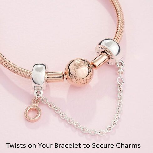 PANDORA Jewelry Crown O Safety Chain Rose Charm in Saudi Arabia
