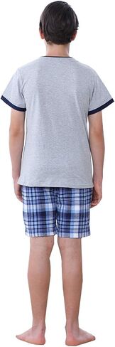 Big Boys Long Sleeve Plaid Pajamas Cotton Young Teens Sleepwear 10-16Years in Kuwait