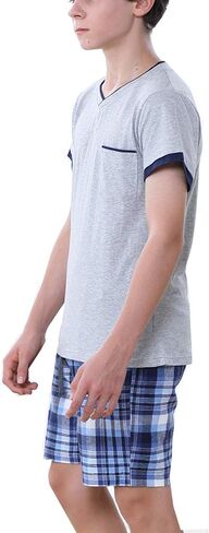 Big Boys Long Sleeve Plaid Pajamas Cotton Young Teens Sleepwear 10-16Years in Kuwait