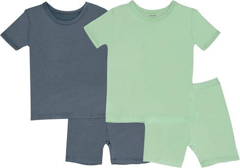 GUISBY Rayon Baby Toddler Kids Girls Boys Soft Short Pjs Cool Summer Pajamas 2pcs Sets in Kuwait