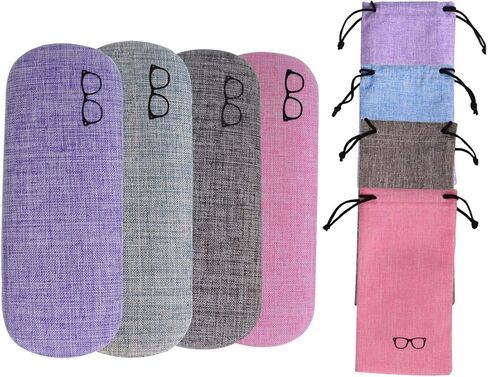 جراب Baitaihem 4 قطع صلب لنظارات العين المحمولة الصلبة مع حقيبة واقية in Kuwait