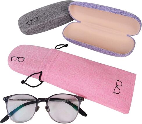 جراب Baitaihem 4 قطع صلب لنظارات العين المحمولة الصلبة مع حقيبة واقية in Kuwait