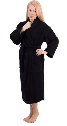 Classic Turkish Towels 100% Organic Cotton Unisex Bathrobe, 400 GSM Quick-Drying Absorbent Hotel and Spa Bath Robe in Kuwait