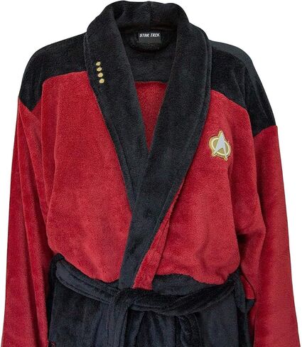 Star Trek: The Next Generation Command Bathrobe for Men And Women | Soft Plush Spa Robe for Adults | Lightweight Fleece Shower Robe With Belted Tie | One Size Fits Most Adults in Saudi Arabia