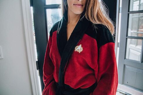 Star Trek: The Next Generation Command Bathrobe for Men And Women | Soft Plush Spa Robe for Adults | Lightweight Fleece Shower Robe With Belted Tie | One Size Fits Most Adults in Saudi Arabia