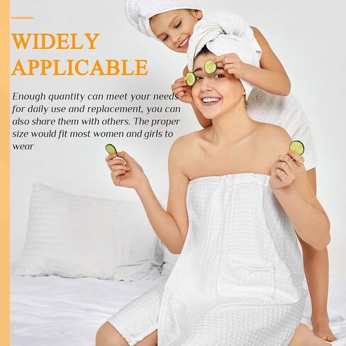 8 Pcs Waffle Body Bath Wrap for Women Knee Length Bath Towel Wrap with Pocket Adjustable Closure for Spa Shower (Grey) in Saudi Arabia