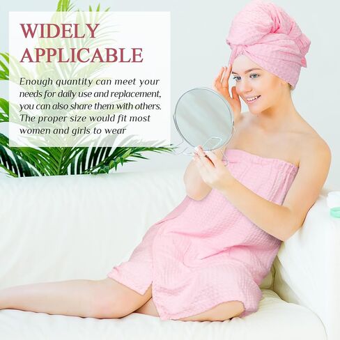 8 Pcs Waffle Body Bath Wrap for Women Knee Length Bath Towel Wrap with Pocket Adjustable Closure for Spa Shower (Grey) in Saudi Arabia