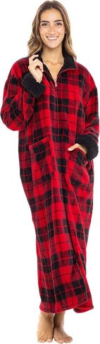 Alexander Del Rossa Long Zip Up Robes for Women, Plush Zipper Robes for Women Plus Size, Housecoats for Women Zipper Front in Saudi Arabia