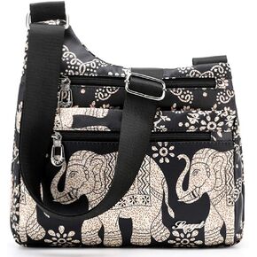 STUOYE Nylon Multi-Pocket Crossbody Purse Bags for Women Travel Shoulder Bag