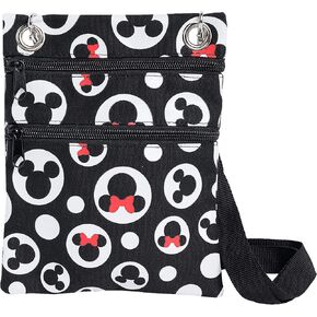 Disney Passport Bag Crossbody Travel Mickey Minnie Eeyore Stitch All Over Print