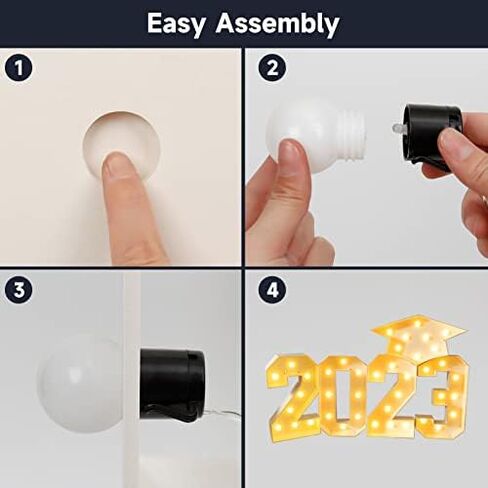 ZPISF Graduation Decorations Class of 2023, 3.4FT 2023 Marquee Numbers Pre-Cut Frame Kit, Marquee Light Up Letters 2023 with Graduation Cap for Preschool High School College Prom Party Decor in Kuwait