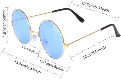 ONESING 8-20 Pairs Round Hippie Sunglasses Circle Sunglasses for Women Glasses Multicoloured Hippie Headband Disco Party in Saudi Arabia