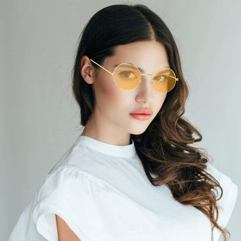 ONESING 8-20 Pairs Round Hippie Sunglasses Circle Sunglasses for Women Glasses Multicoloured Hippie Headband Disco Party in Saudi Arabia