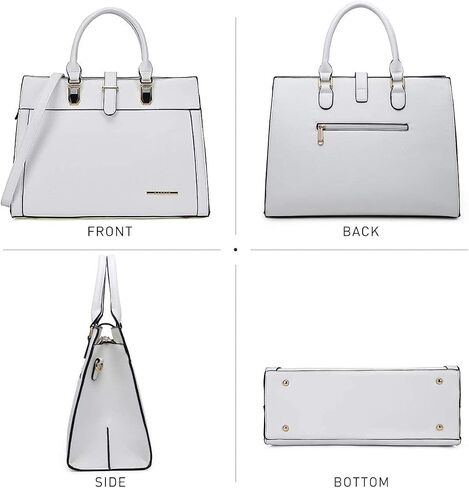 Women's Handbag Flap-over Belt Shoulder Bag Top Handle Tote Satchel Purse Work Bag w/Matching Wristlet in Saudi Arabia