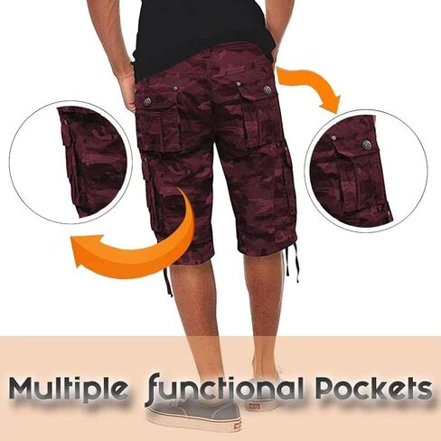 Fried-Denim Mens Everyday Poplin Belted Cargo Fairfax Shorts in Saudi Arabia