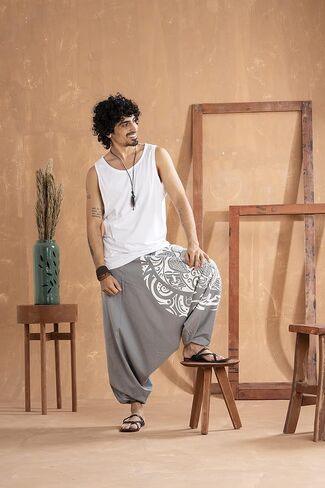 سراويل بوهو يوجا فضفاضة فاخرة للرجال من Veshti Company in Kuwait
