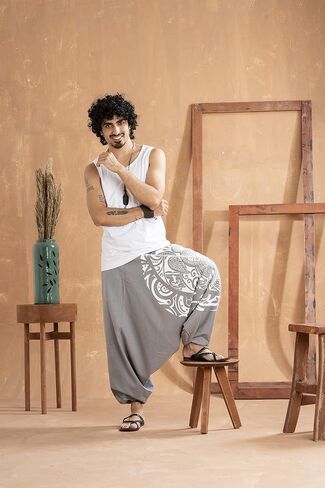 سراويل بوهو يوجا فضفاضة فاخرة للرجال من Veshti Company in Kuwait