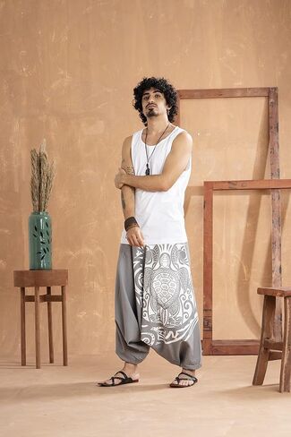 سراويل بوهو يوجا فضفاضة فاخرة للرجال من Veshti Company in Kuwait