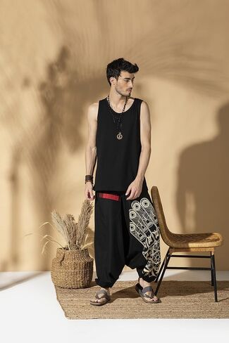 سراويل بوهو يوجا فضفاضة فاخرة للرجال من Veshti Company in Kuwait