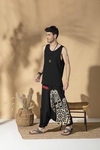 سراويل بوهو يوجا فضفاضة فاخرة للرجال من Veshti Company in Kuwait