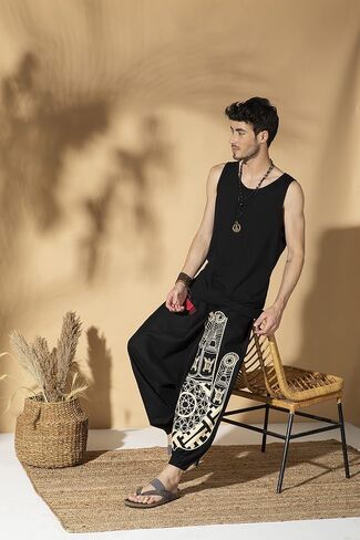سراويل بوهو يوجا فضفاضة فاخرة للرجال من Veshti Company in Kuwait